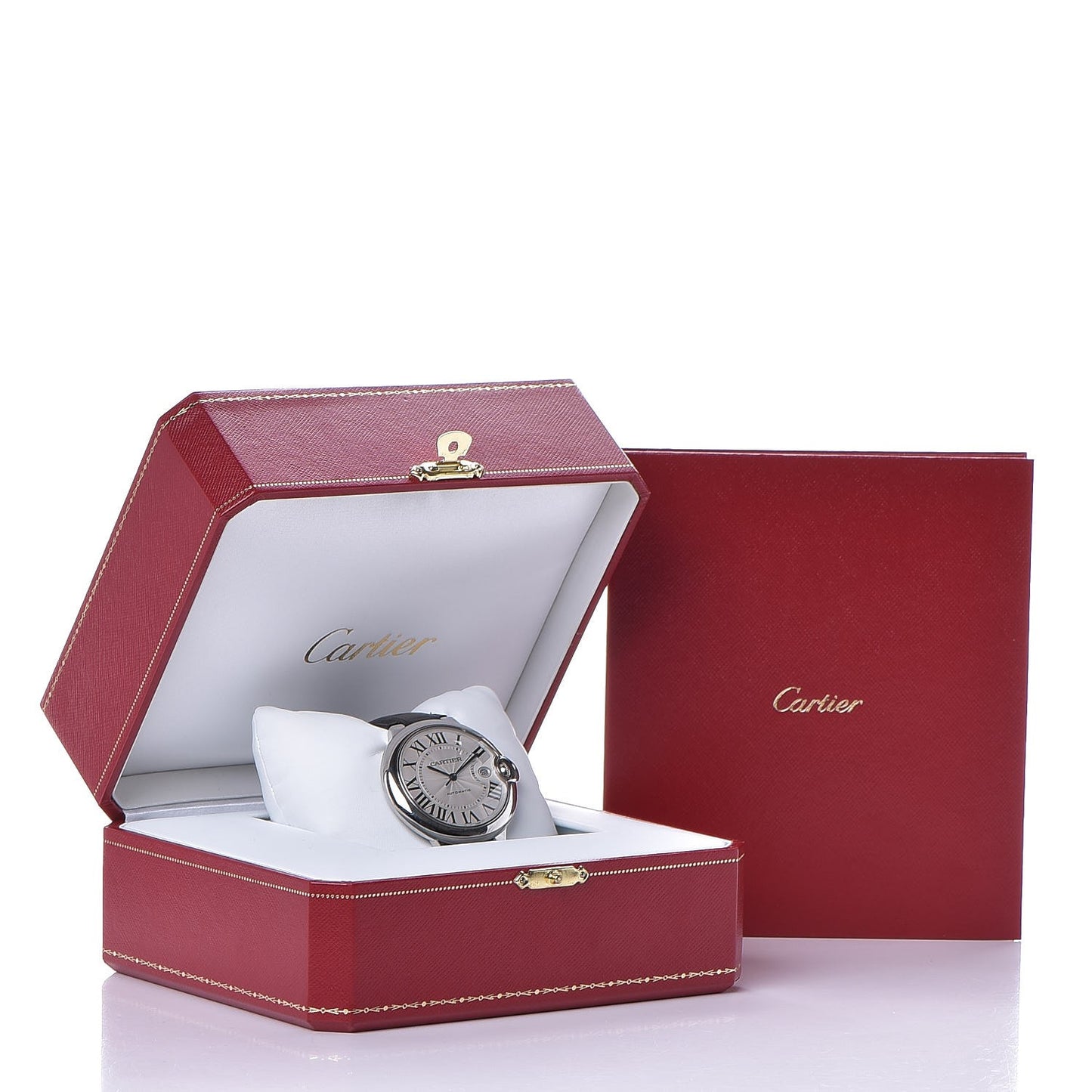 Stainless Steel Alligator 42mm Ballon Bleu De Cartier Automatic Watch
