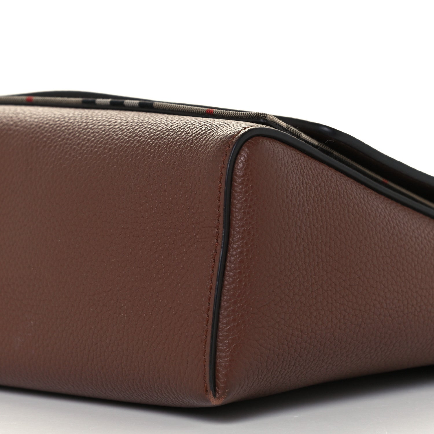 Burberry Calfskin Vintage Check Note Crossbody Bag Tan 11 of 11