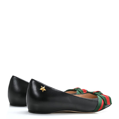 Gucci Calfskin Web Ballerina Flat 36 Black 4 of 10