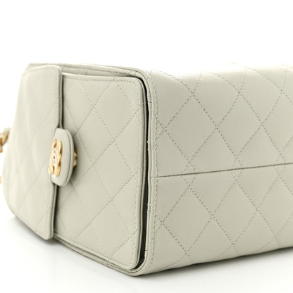 Chanel Caviar Quilted Small Chanel 25 Handbag Light Grey 9 of 10