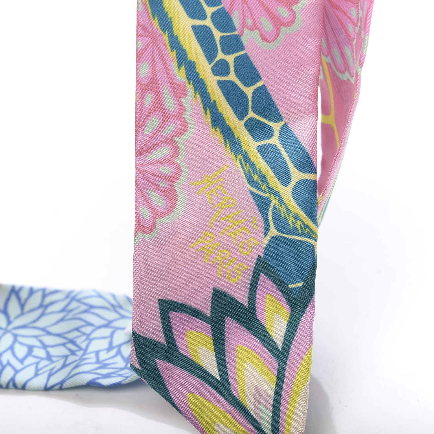 Hermes Silk The Three Graces Twilly Rose Bonbon Canard 2 of 4