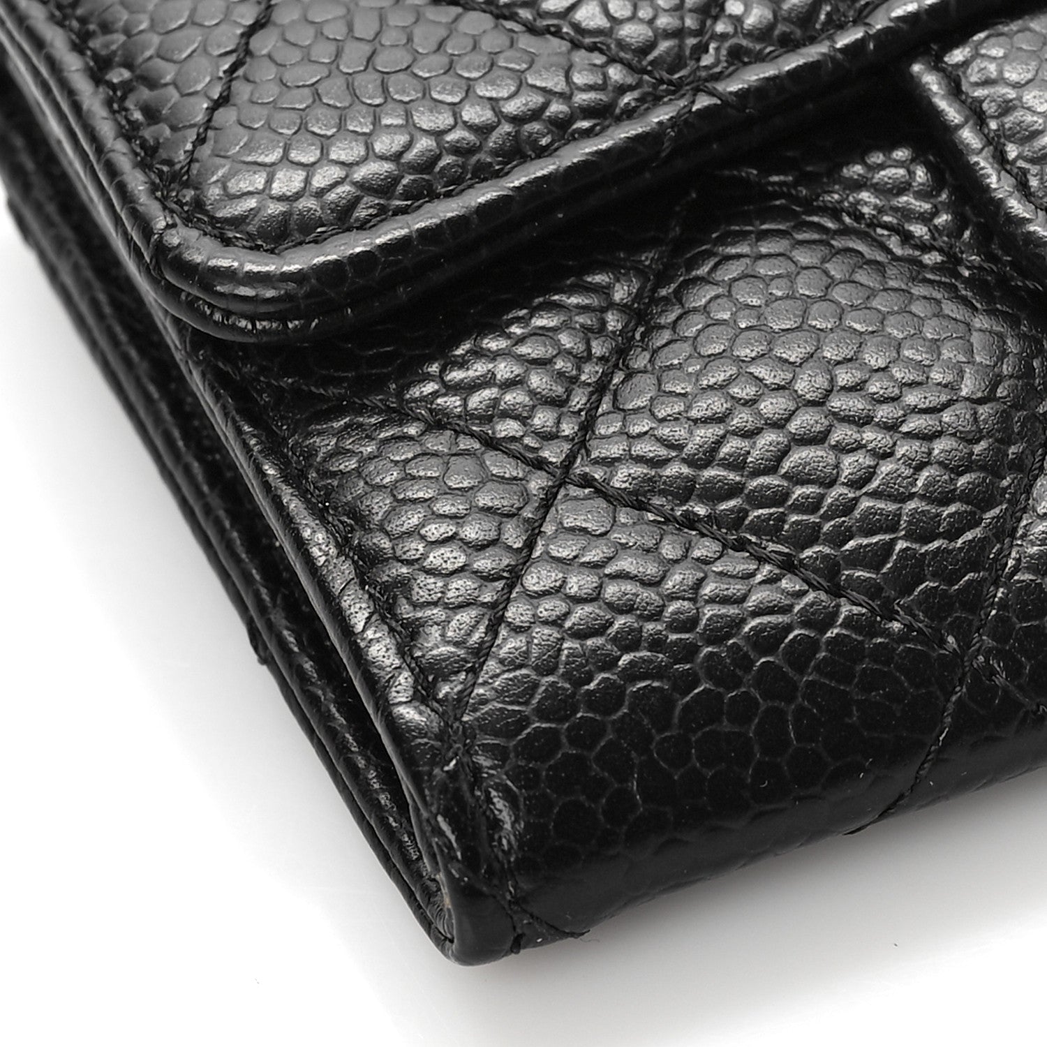 Chanel Caviar Quilted Flap Card Holder Wallet Black 9 of 11