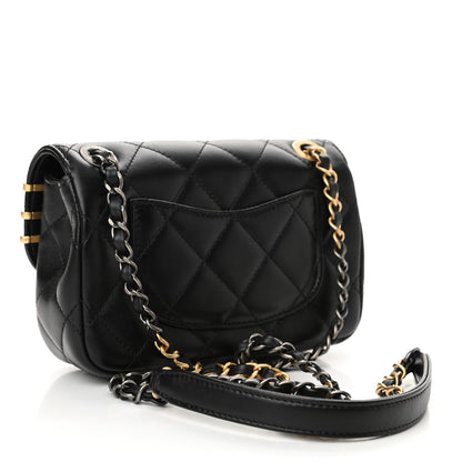 Chanel Lambskin Quilted Mini Coco Clips Single Flap Black 3 of 11