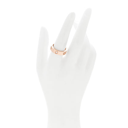 Cartier 18K Pink Gold 3 Diamond 5.5mm LOVE Ring 57 8 2 of 5
