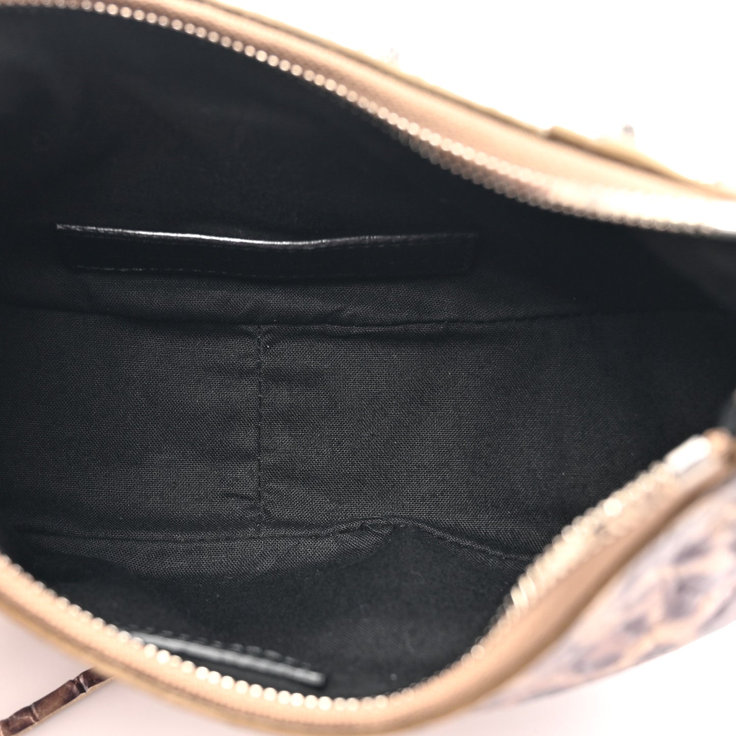 Metallic Agneau Arena Leopard Le Cagole Shoulder Bag XS Brown