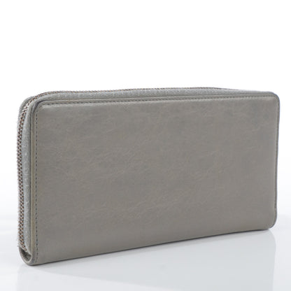 Balenciaga Agneau Classic Hardware Continental Zip Around Wallet Gris Pyrite 7 of 13