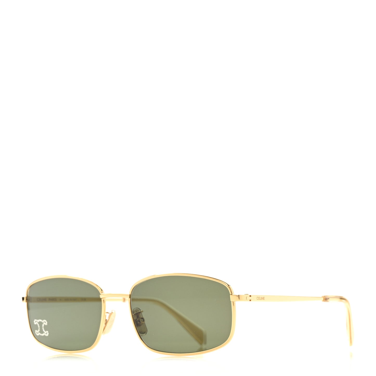 Metal Rhinestone Sunglasses CL40285U Gold