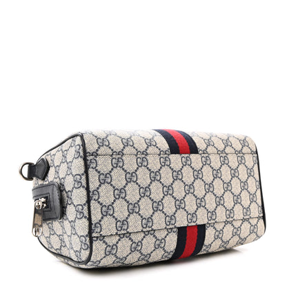 Gucci GG Supreme Monogram Web Small Ophidia Top Handle Bag Beige Blue 4 of 10