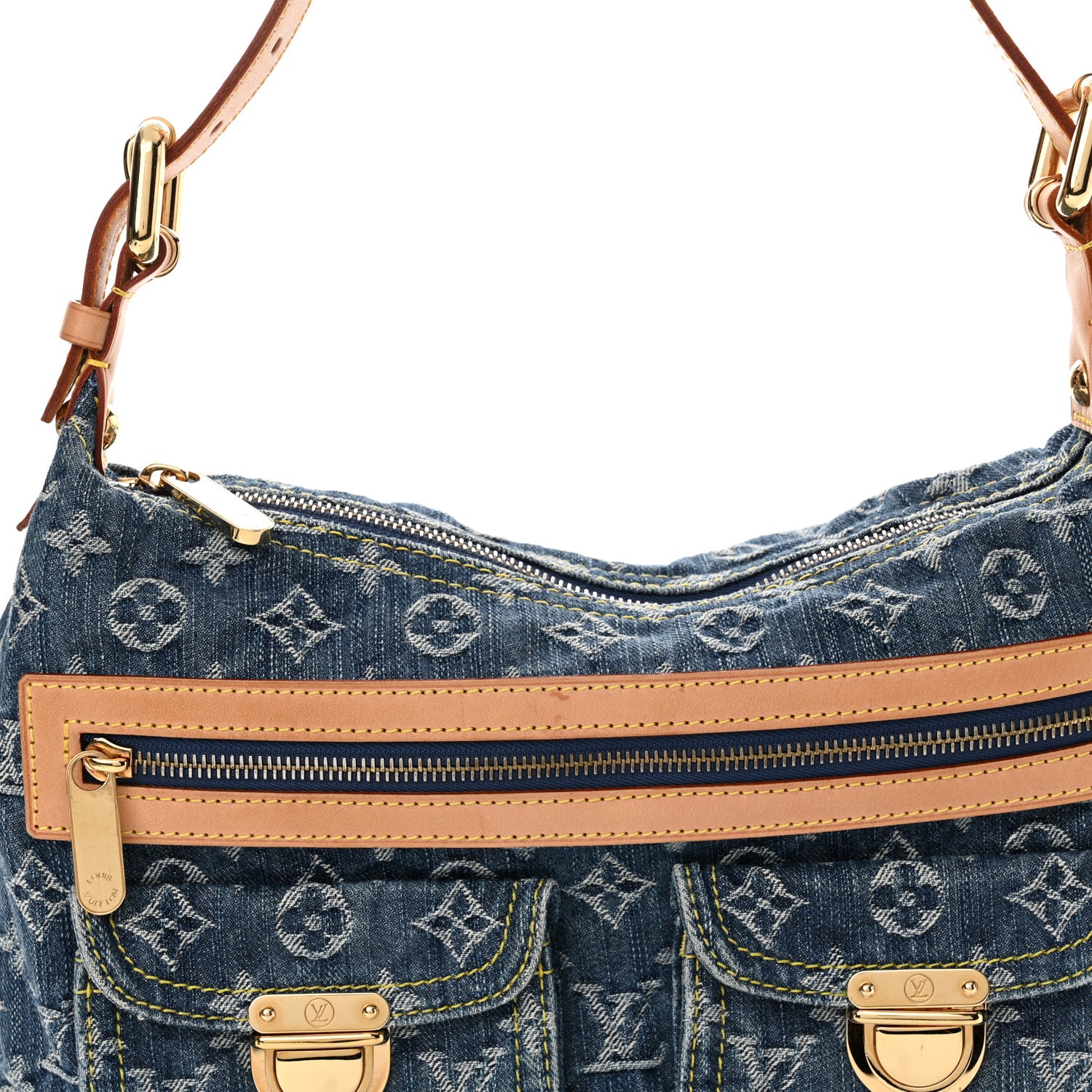 Louis Vuitton Monogram Denim Baggy PM Blue 7 of 14