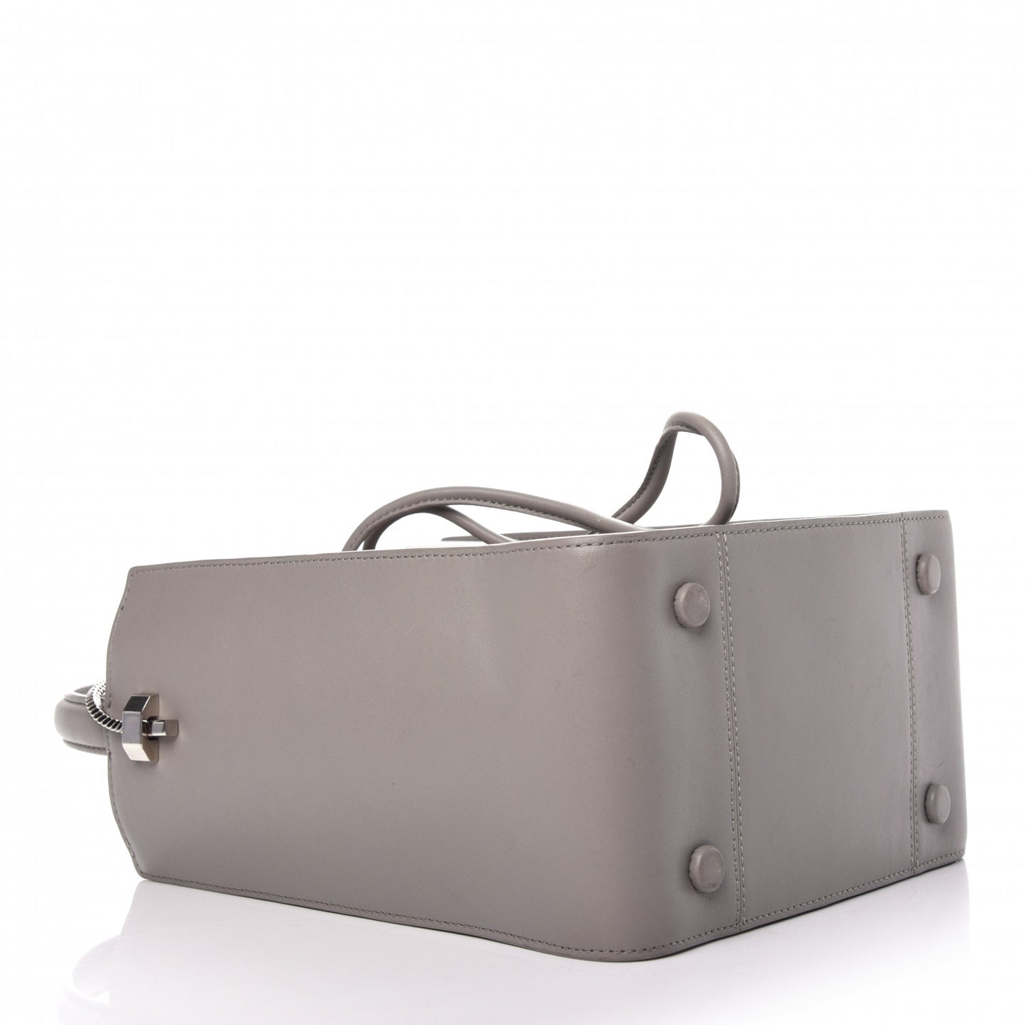 Smooth Calfskin Small Soleil Bucket Bag Cement
