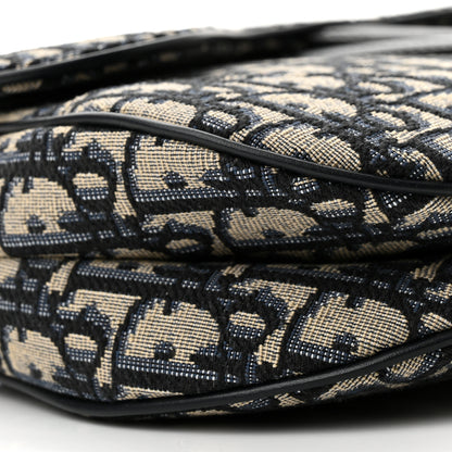 Christian Dior Oblique Saddle Bag With Strap Blue 9 of 11
