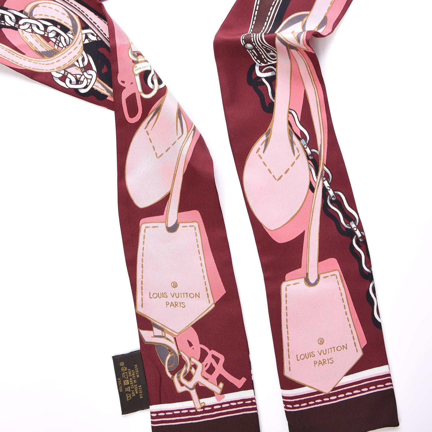 Louis Vuitton Silk Handle Me Bandeau Bordeaux 7 of 8