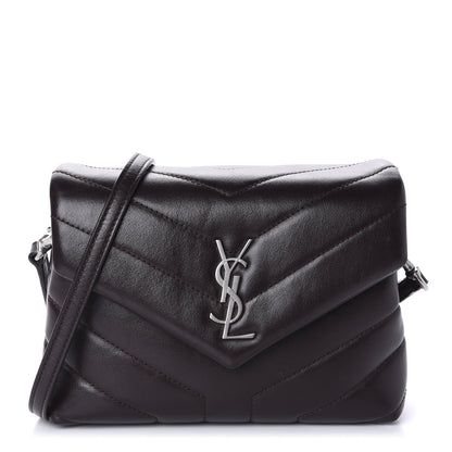 Saint Laurent Calfskin Y Quilted Monogram Toy Loulou Crossbody Bag Black Tulipe 1 of 11
