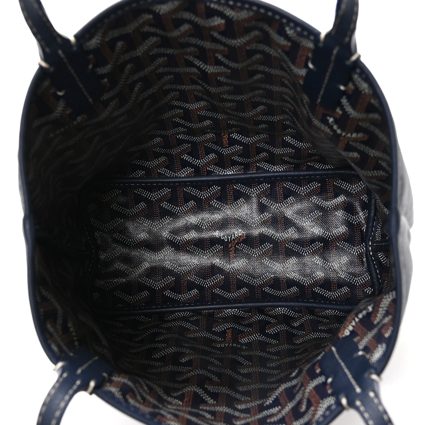 Goyardine Reversible Mini Anjou Navy