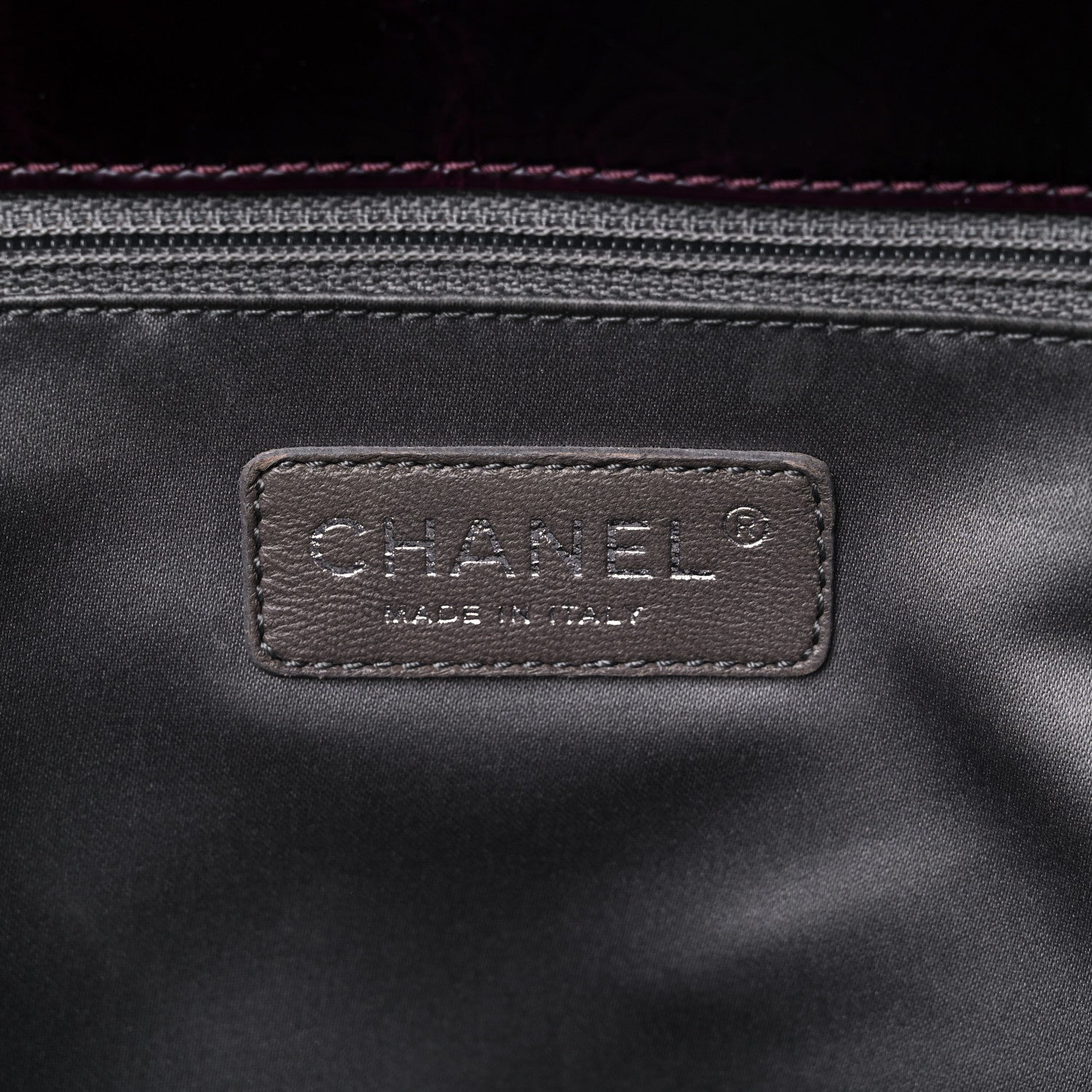 Chanel Distressed Patent Quilted Shopping Tote Purple 6 of 17