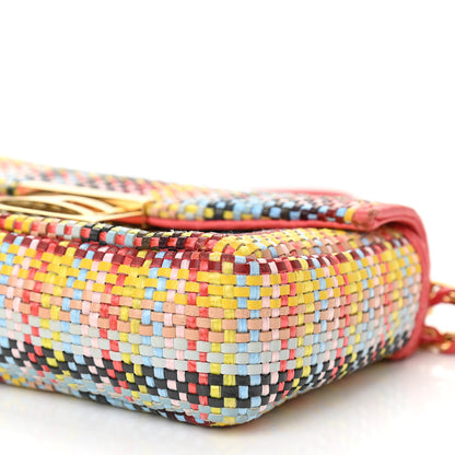 Fendi Nappa Intrecciato Mini Be Baguette Shoulder Bag Multicolor Rosa Ecstasy 10 of 10