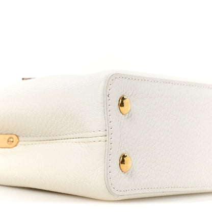 Louis Vuitton Taurillon Ayers Capucines Mini White Snow White 8 of 10