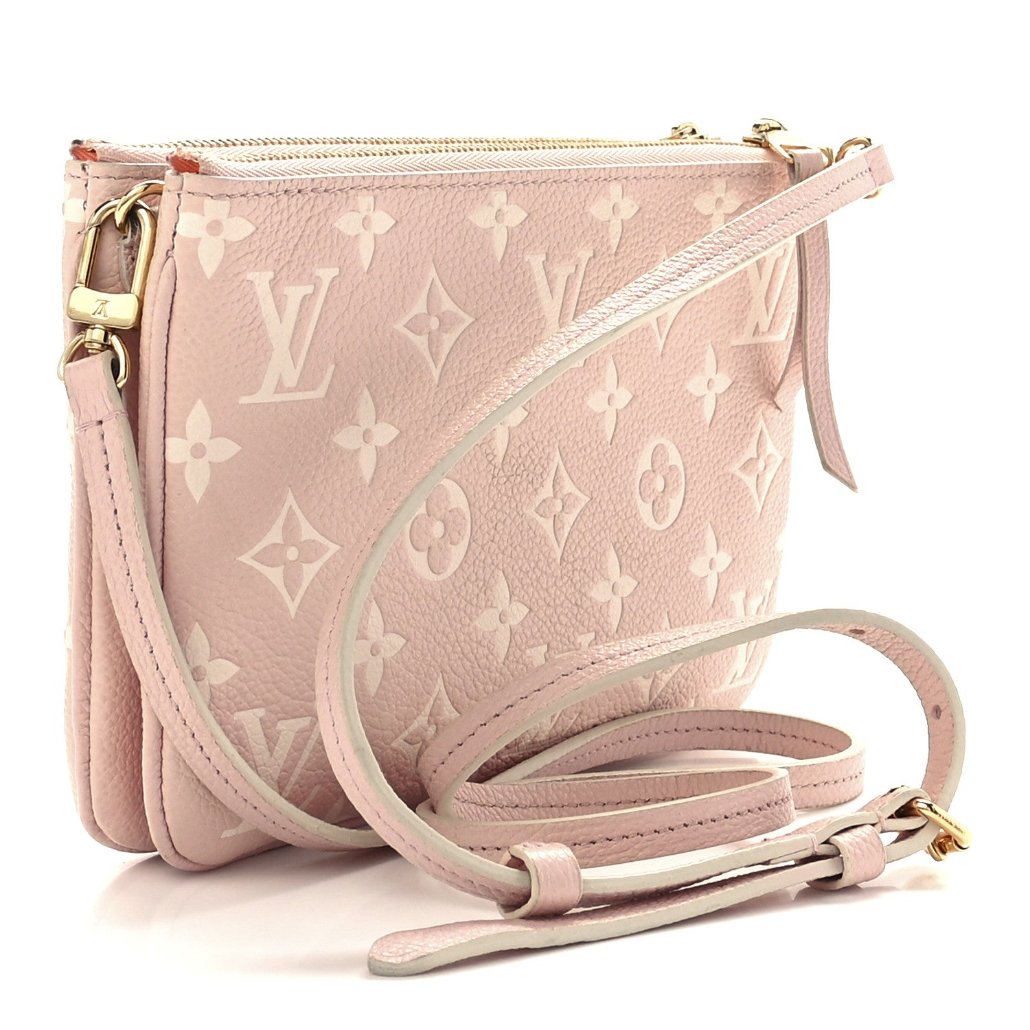 Louis Vuitton Empreinte Monogram Double Zip Pochette Rose 3 of 12