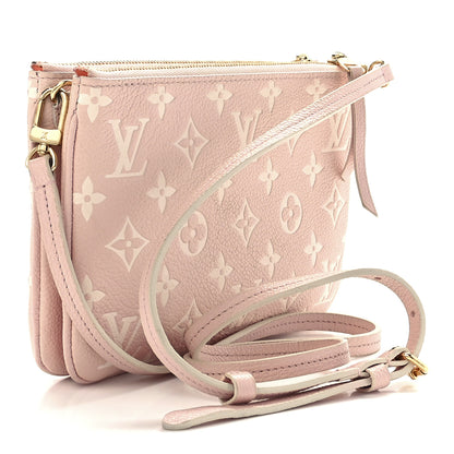 Louis Vuitton Empreinte Monogram Double Zip Pochette Rose 3 of 12