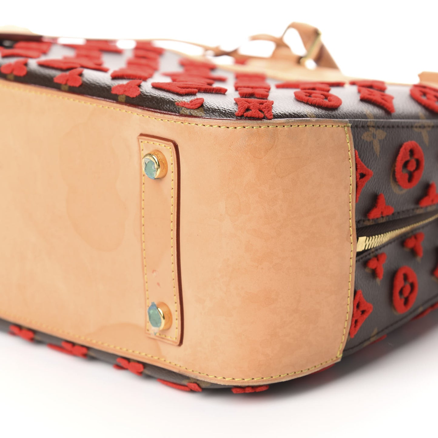 Monogram Tuffetage Deauville Cube Red