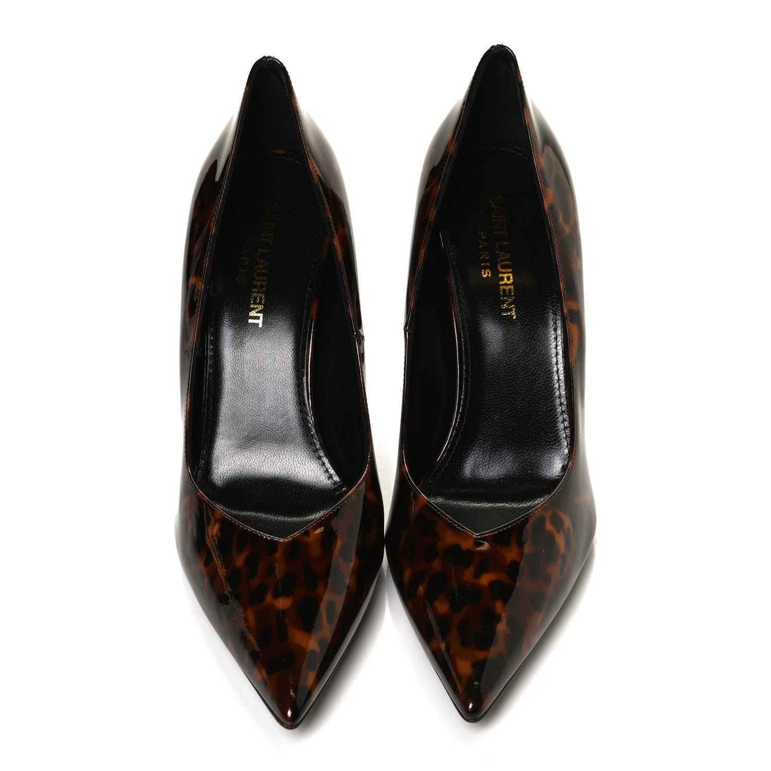 Saint Laurent Patent Tartaruga Kiki 85 Pump 36.5 Manto Naturale 3 of 9