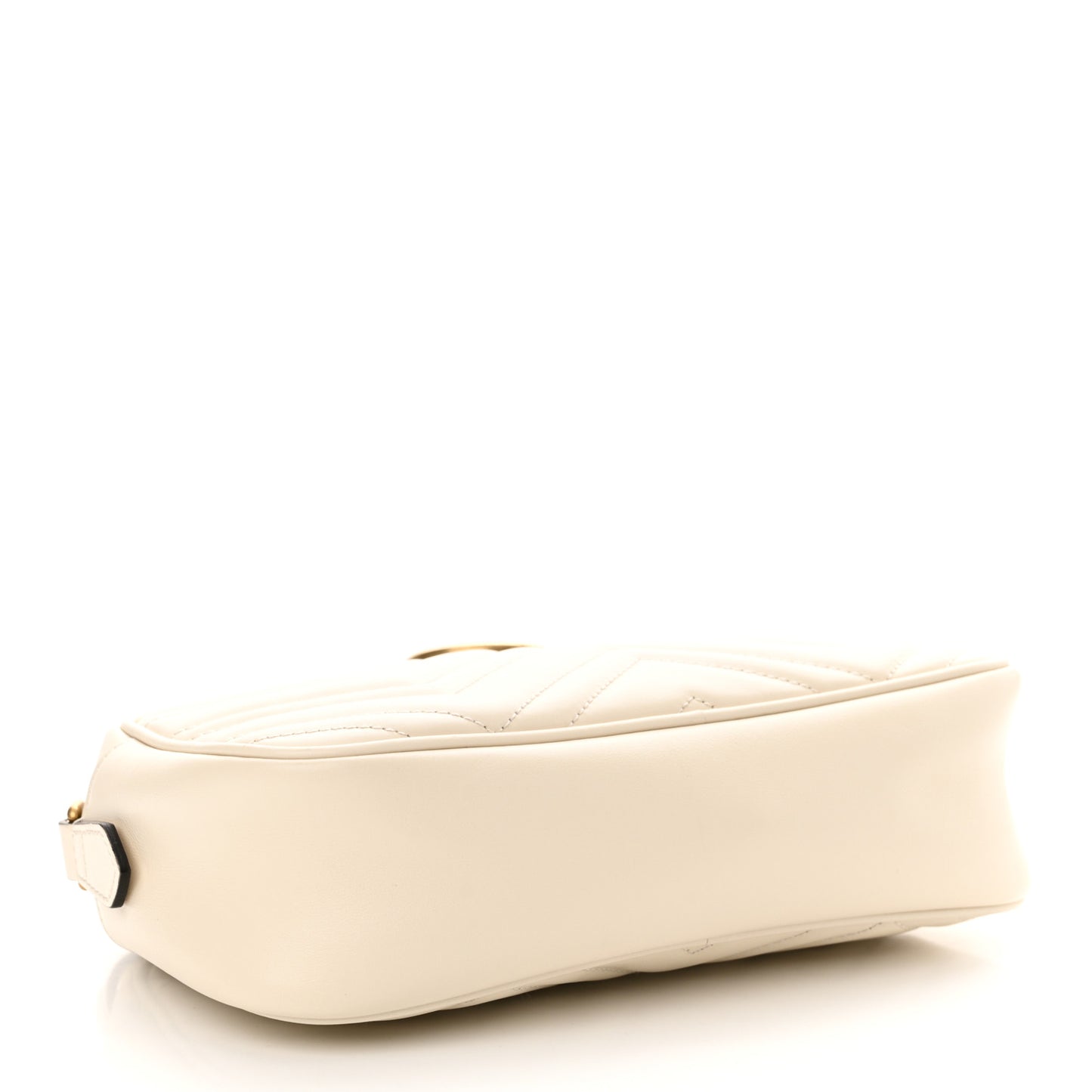 Calfskin Matelasse Small GG Marmont Chain Shoulder Bag White