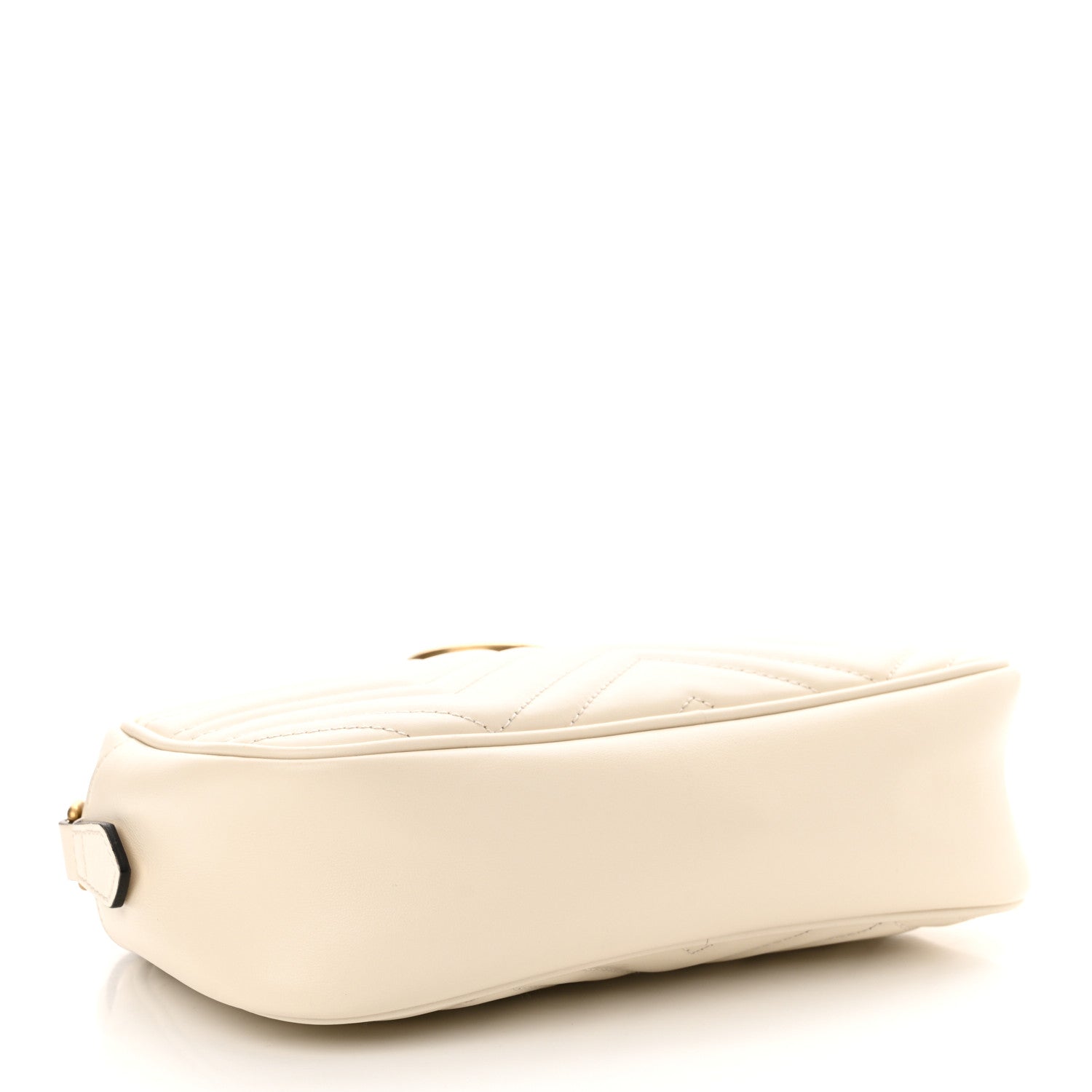 Gucci Calfskin Matelasse Small GG Marmont Chain Shoulder Bag White 4 of 12