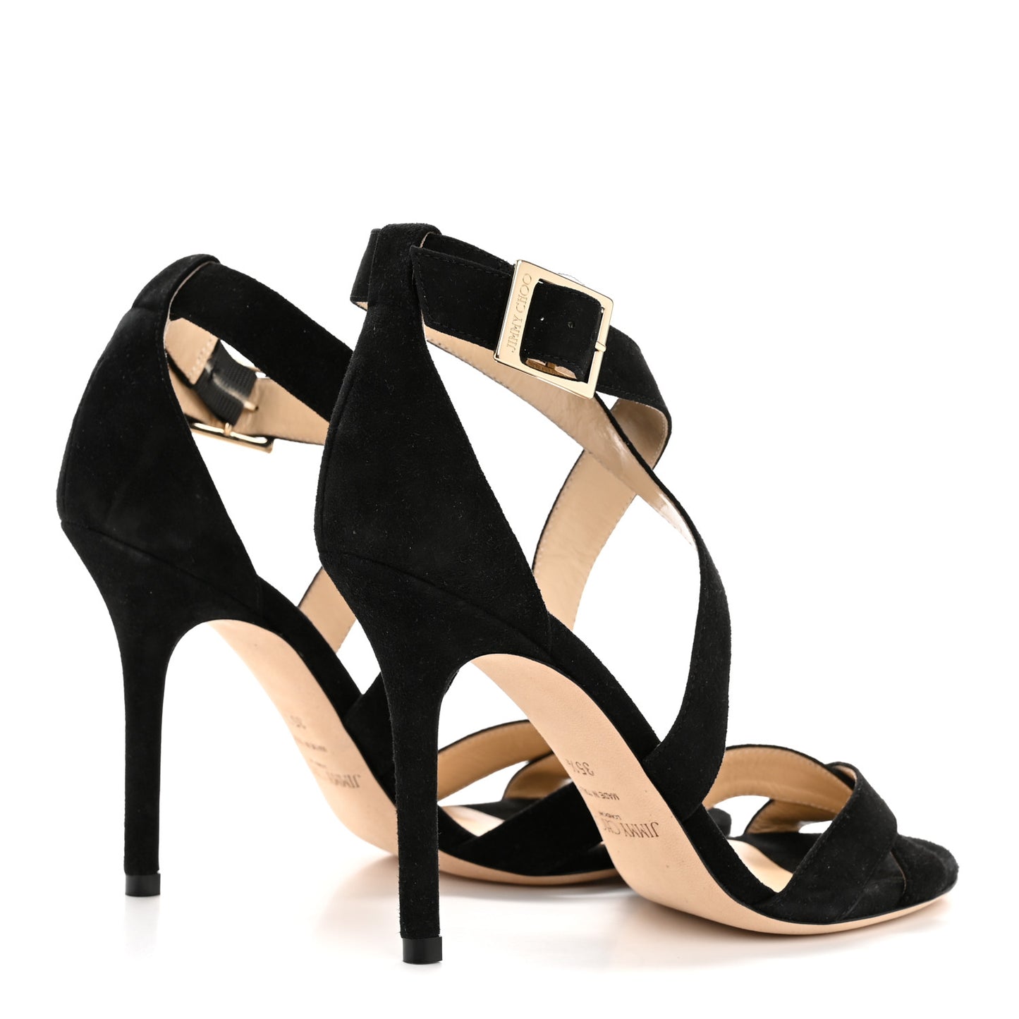 Suede Lottie Sandals 35.5 Black