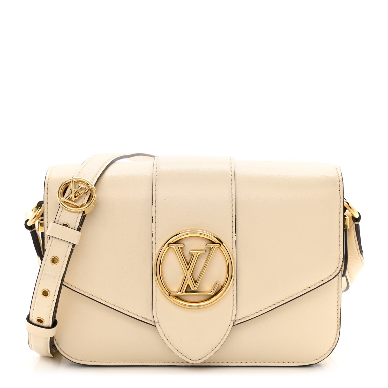 Louis Vuitton Smooth Calfskin LV Pont 9 Cream 1 of 9