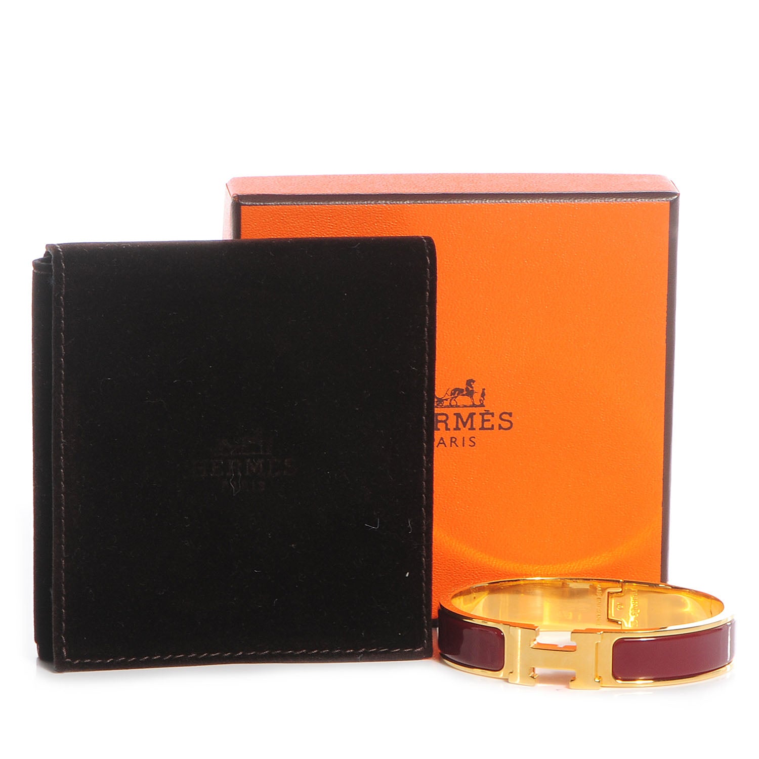 Hermes Narrow Enamel Clic Clac H Bracelet PM Bourgogne 5 of 5