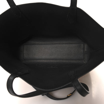 Burberry Grainy Calfskin Haymarket Check Small Reversible Tote Black 4 of 15