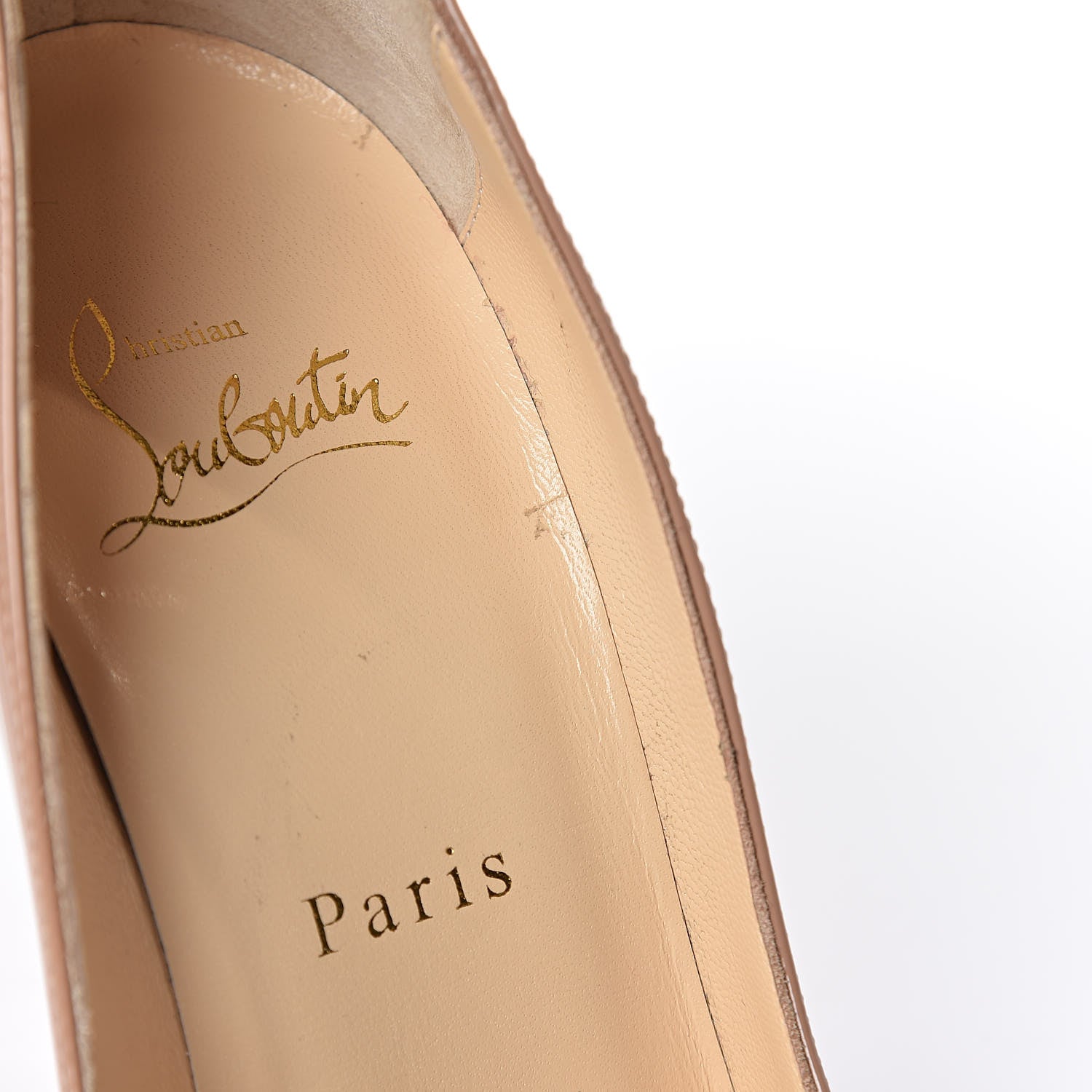 Christian Louboutin Patent Pigalle Follies 100 Pumps 36 Nude 12 of 14