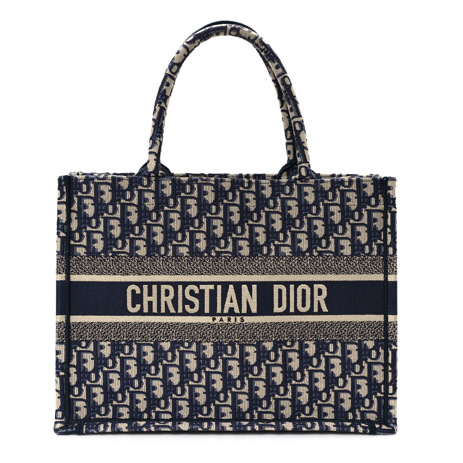 Christian Dior Oblique Medium Book Tote Blue Multicolor 1 of 12