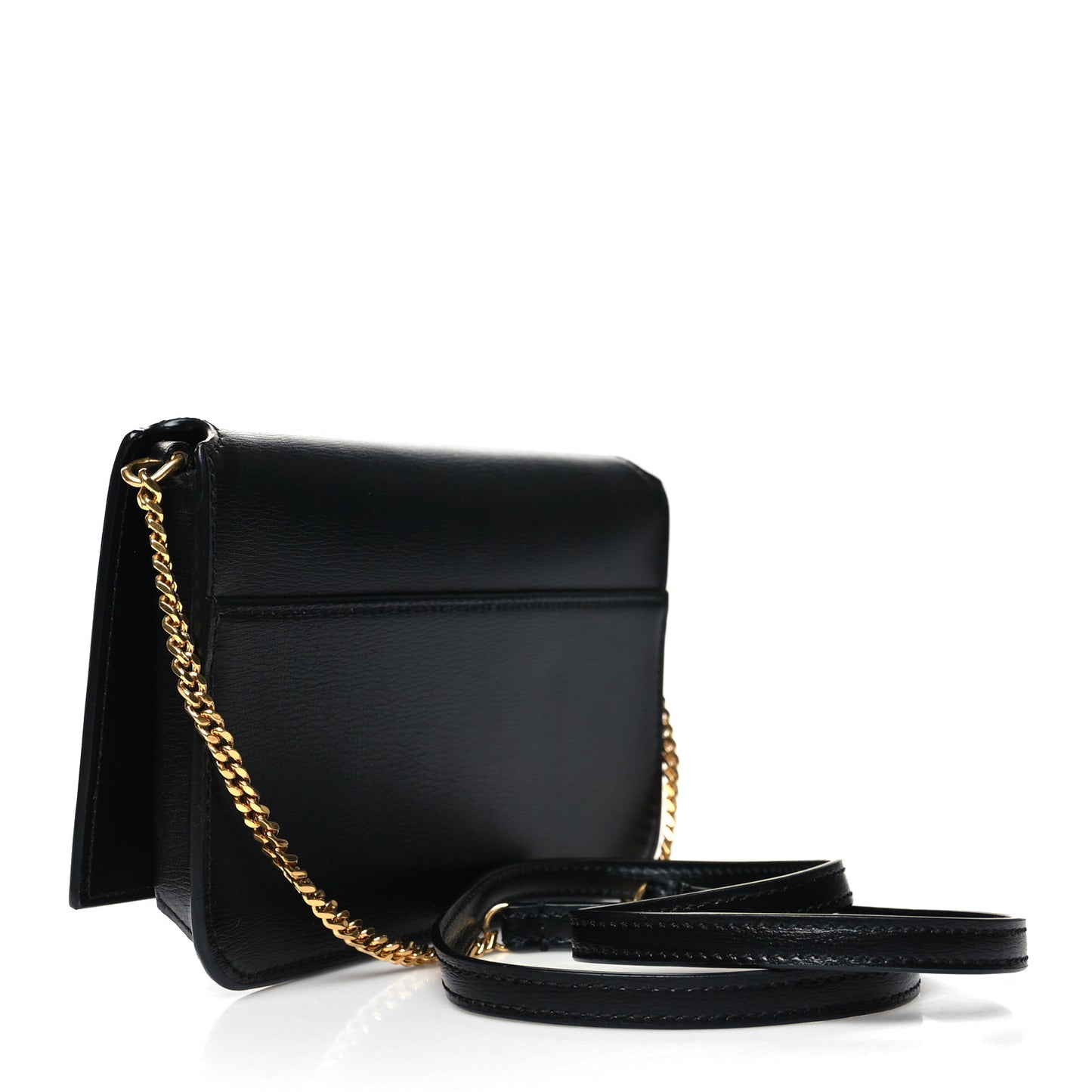 Smooth Calfskin Monogram Phone Holder Crossbody Black