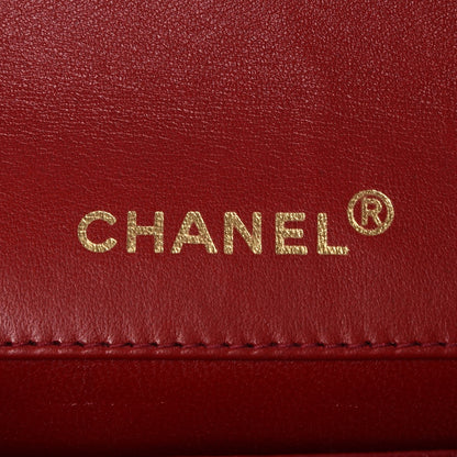 Chanel Lambskin Quilted Shoulder Flap Bag Red 7 of 10