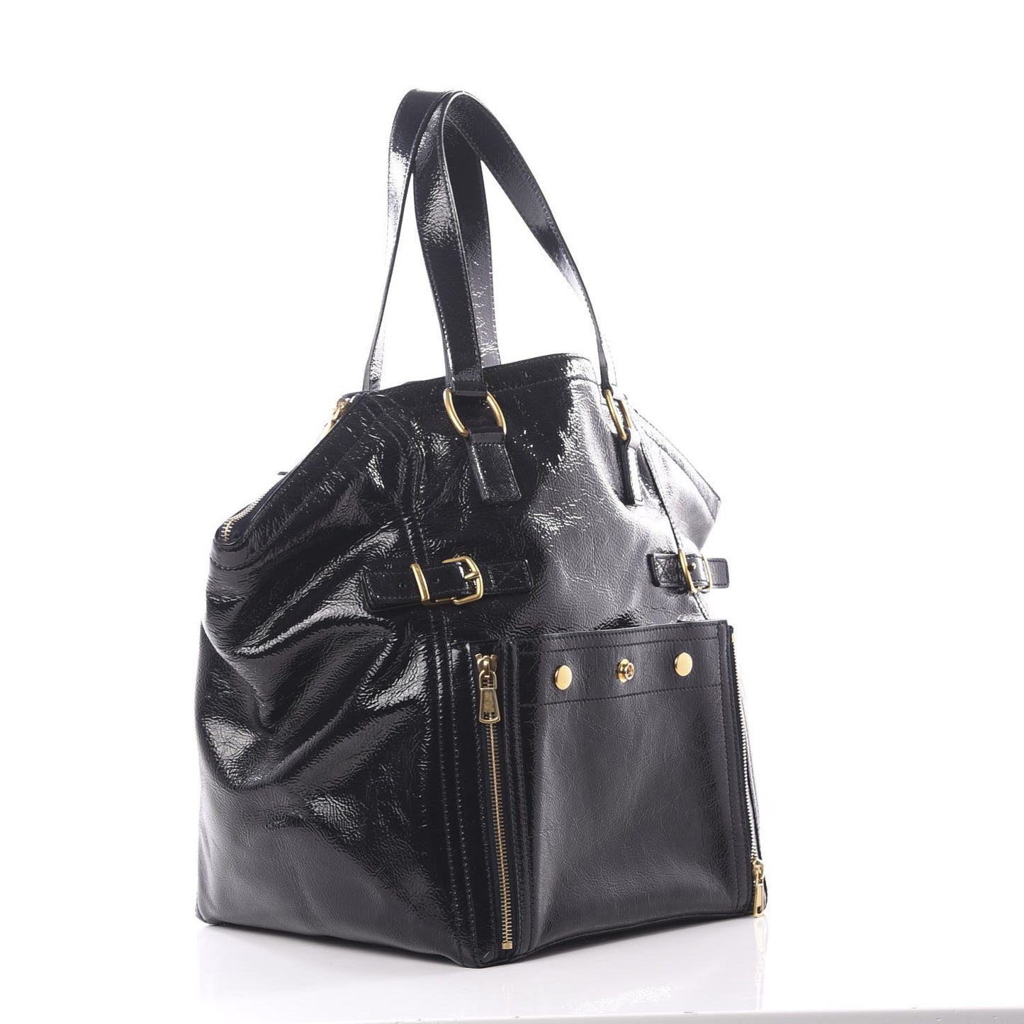 Patent Large Downtown Tote Black