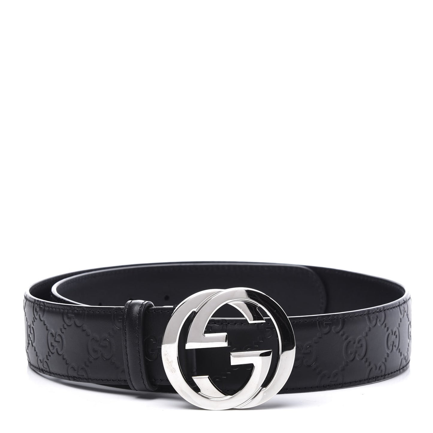 Guccissima Signature Interlocking G 40mm Belt 90 36 Black