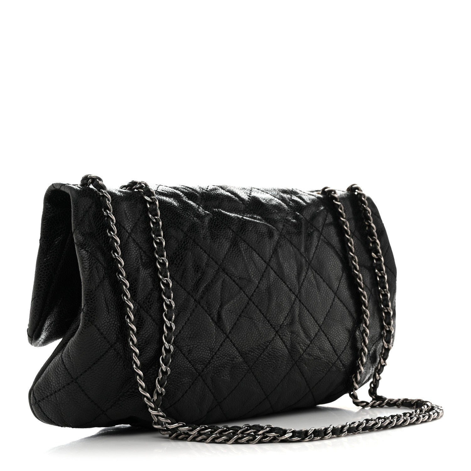 Chanel Caviar Quilted Medium Elastic Flap Black 3 of 16
