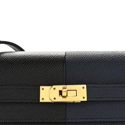Hermes Epsom Casaque Kelly Wallet To Go Black Bleu Indigo Bleu Frida 8 of 12