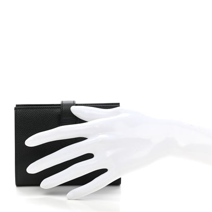 Hermes Epsom Monochrome Bearn Compact Wallet Black 2 of 8