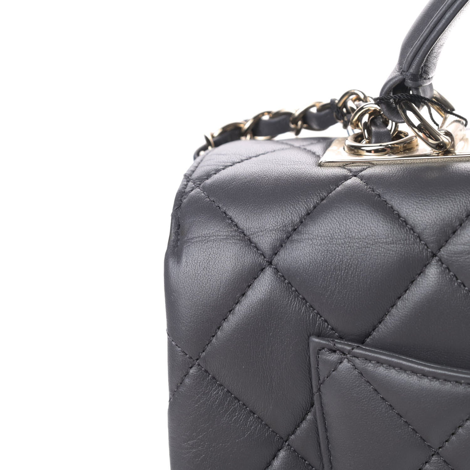 Chanel Lambskin Quilted Medium Trendy CC Flap Dual Handle Bag Dark Grey 6 of 6
