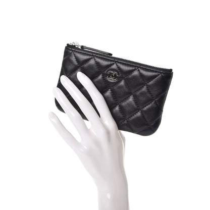 Chanel Lambskin Quilted Small Cosmetic Case Black 2 of 8