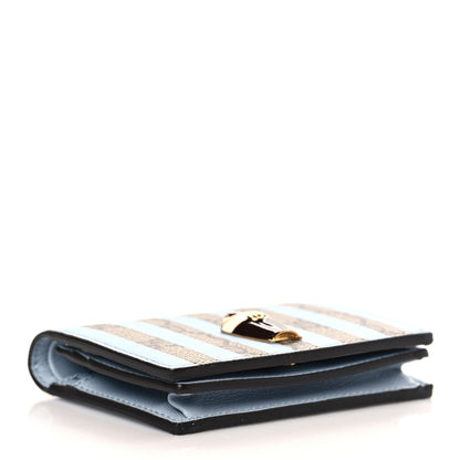 Gucci GG Supreme Monogram Vitello Eclipse Ice Cream Stripes Card Case Wallet Beige Ebony Paradise Cloud 4 of 7