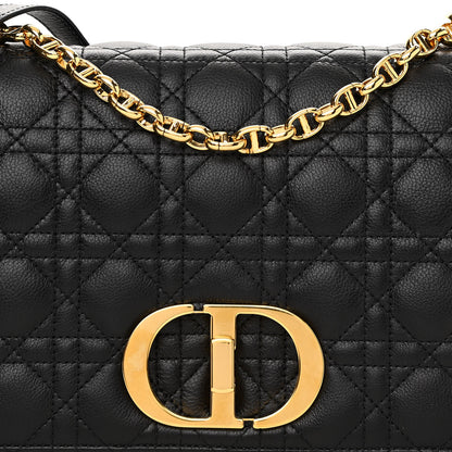 Christian Dior Grained Calfskin Cannage Large Caro Bag Black 13 of 13