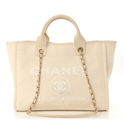 Chanel Mixed Fibers Medium Deauville Tote White 1 of 11