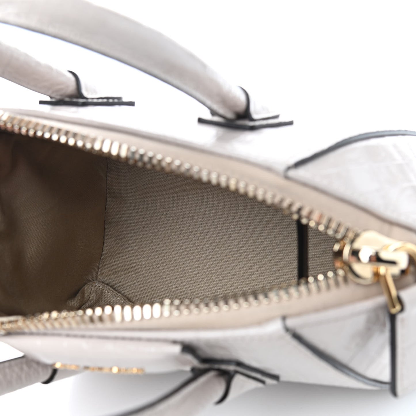 Calfskin Crocodile Embossed Mini Antigona Dune