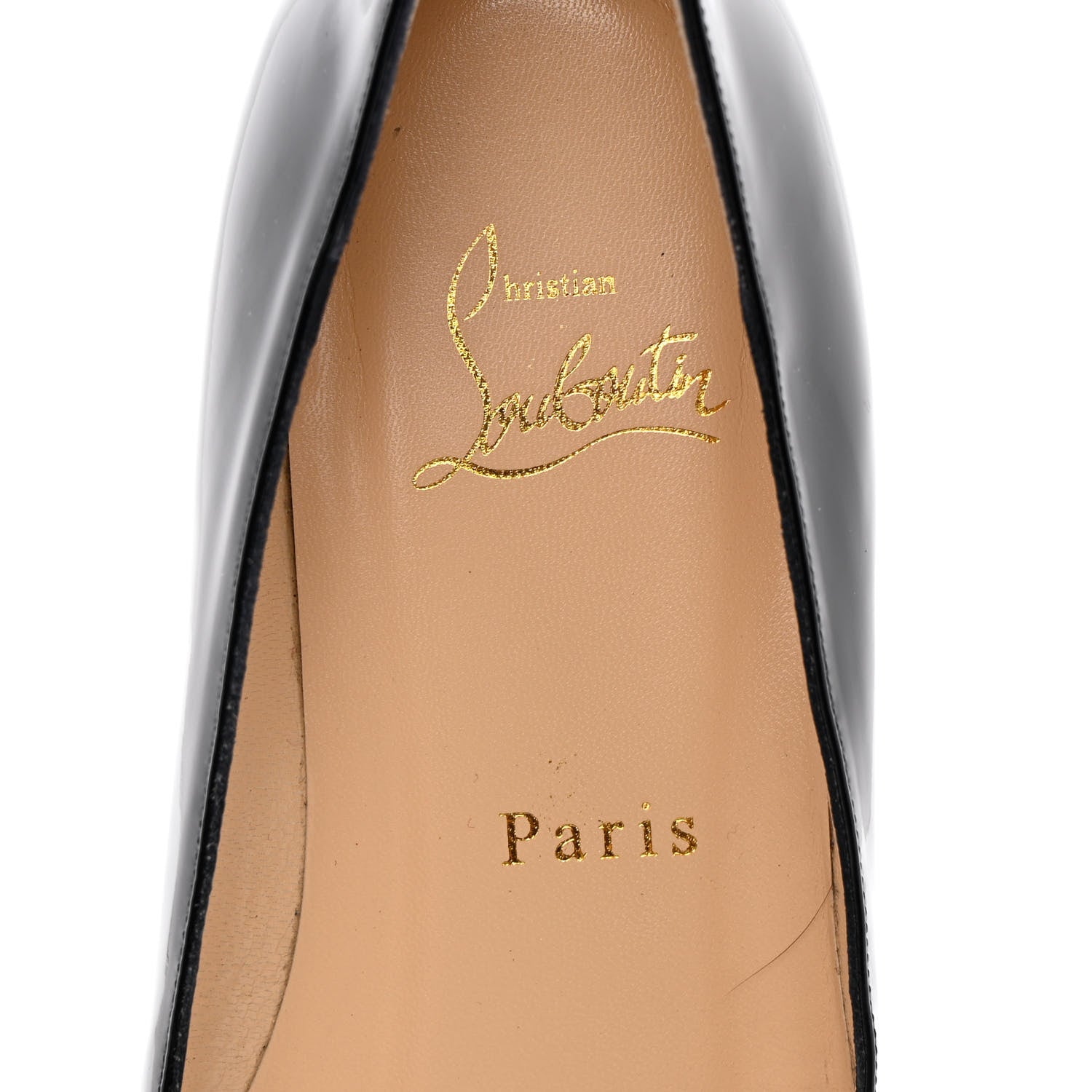 Christian Louboutin Patent Croisette Peep Toe Flats 36.5 Black 6 of 11