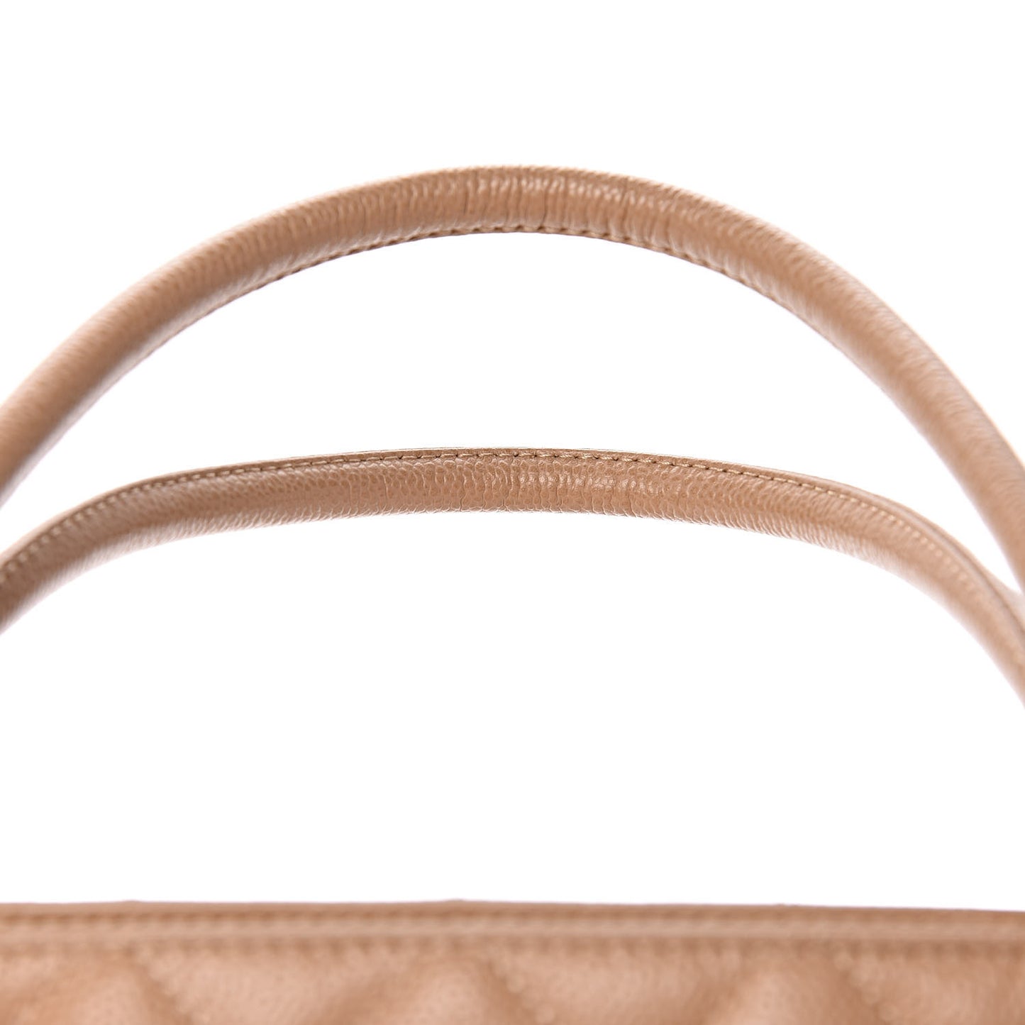 Caviar Quilted Medallion Tote Beige