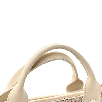 Chanel Mixed Fibers Calfskin Medium Deauville Tote Beige White 11 of 12