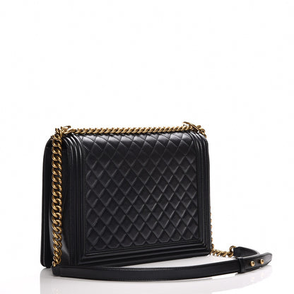Chanel Lambskin Quilted Large Boy Flap Black 4 of 8